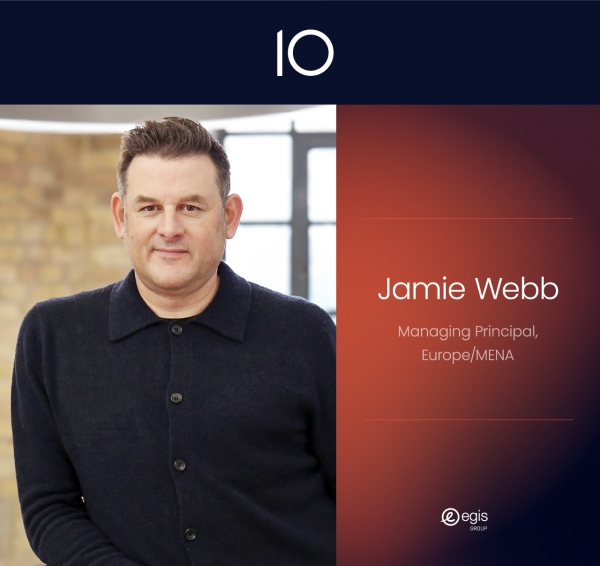 Jamie Webb 重返 10 Design，任欧洲、中东及北非大区董事总经理